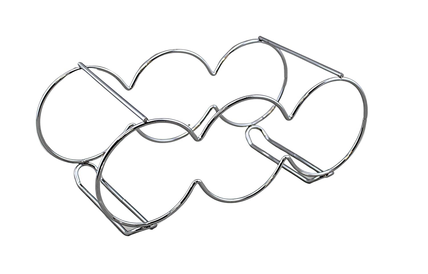 Dependable Industries Stackable Metal Wine Rack, 5-Bottle Free Standing Holder, Silver