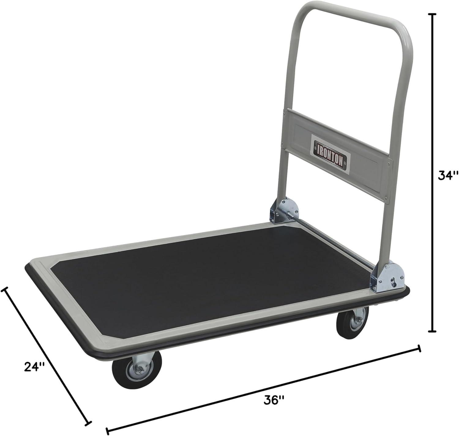 Heavy-Duty Steel Folding Platform Truck with Non-Skid Surface