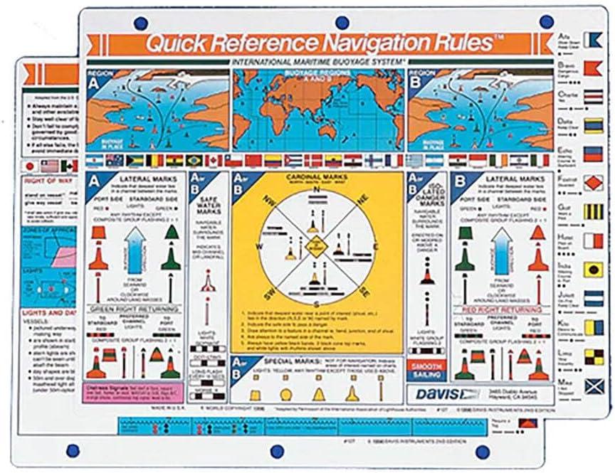 Davis Quick Reference International Navigation Rules Card [127]
