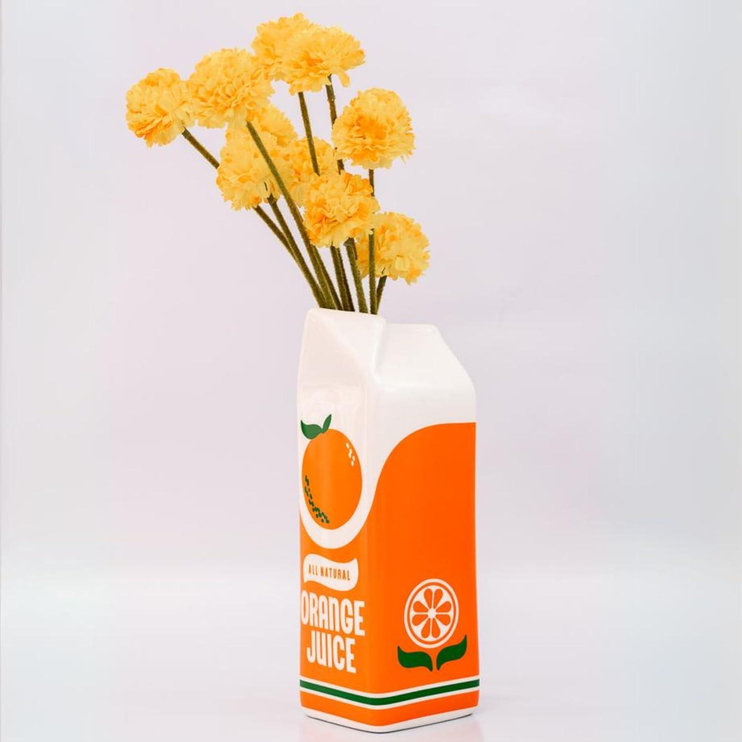 ban.do Rise and Shine Vase, Orange Juice