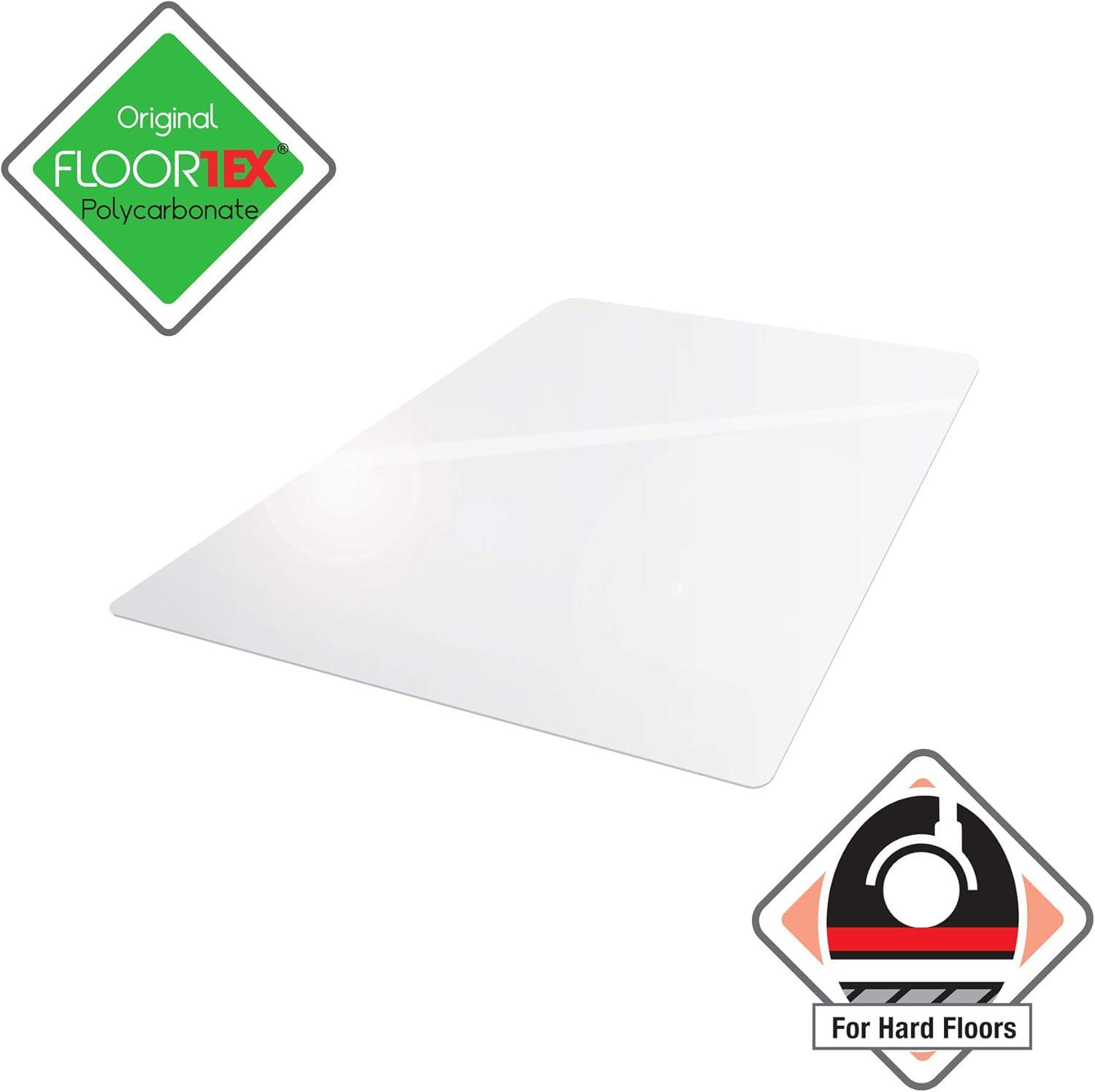 Floortex Valuemat Plus Polycarbonate Rectangular Chair Mat for Hard Floor