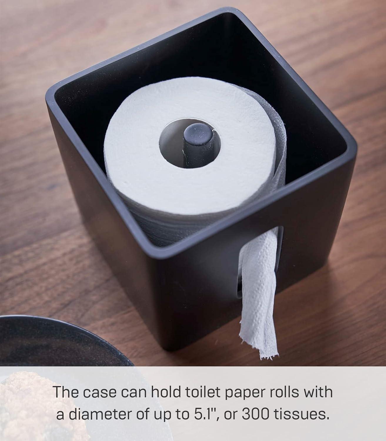 Rin Yamazaki Home Tissue Paper Case With Removable Wooden Lid Toilet Paper Or Paper Towel Storage