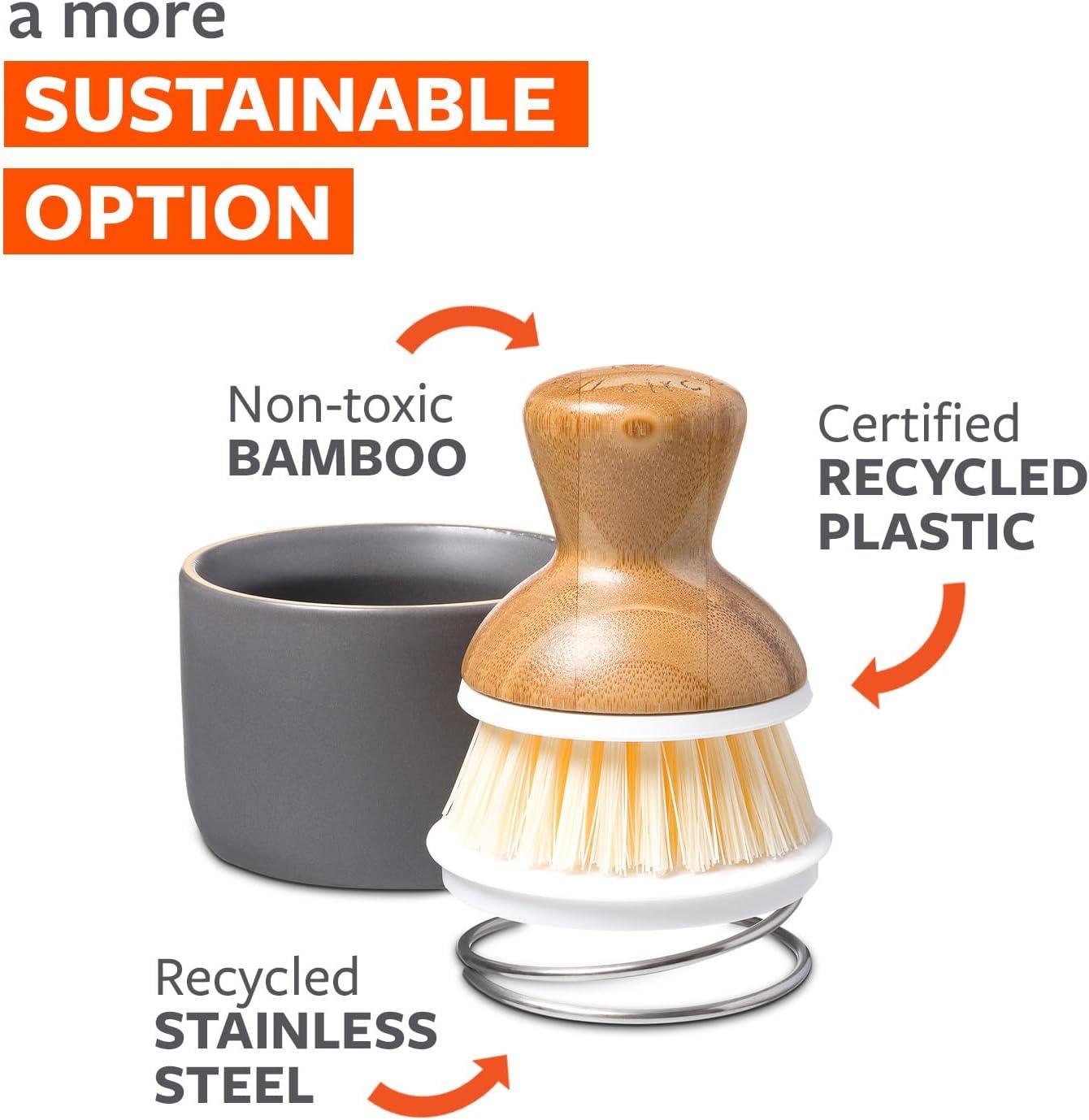 Full Circle Home Tiny Team Mini Brush and Dustpan Set Grey - 4 ct