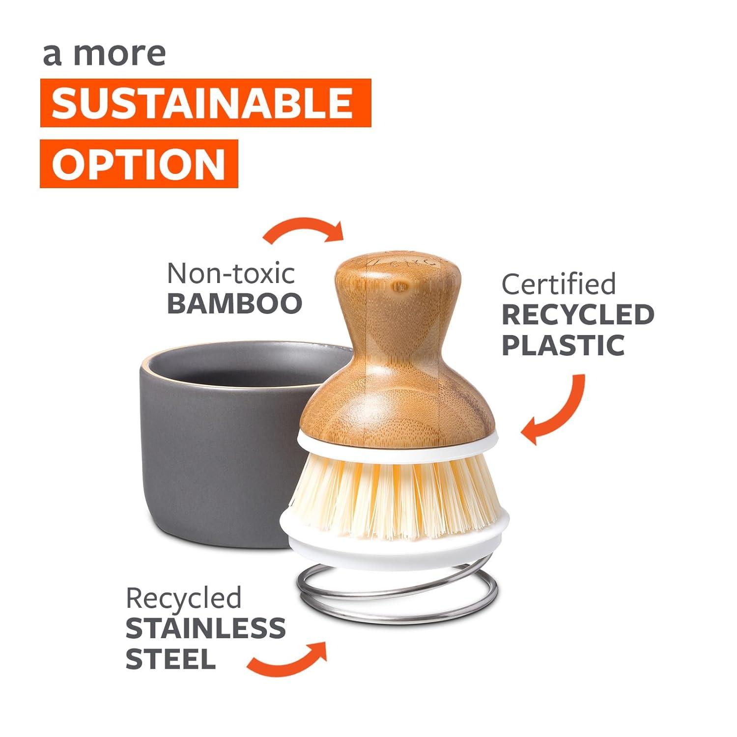 Full Circle Home Tiny Team Mini Brush and Dustpan Set Grey - 4 ct