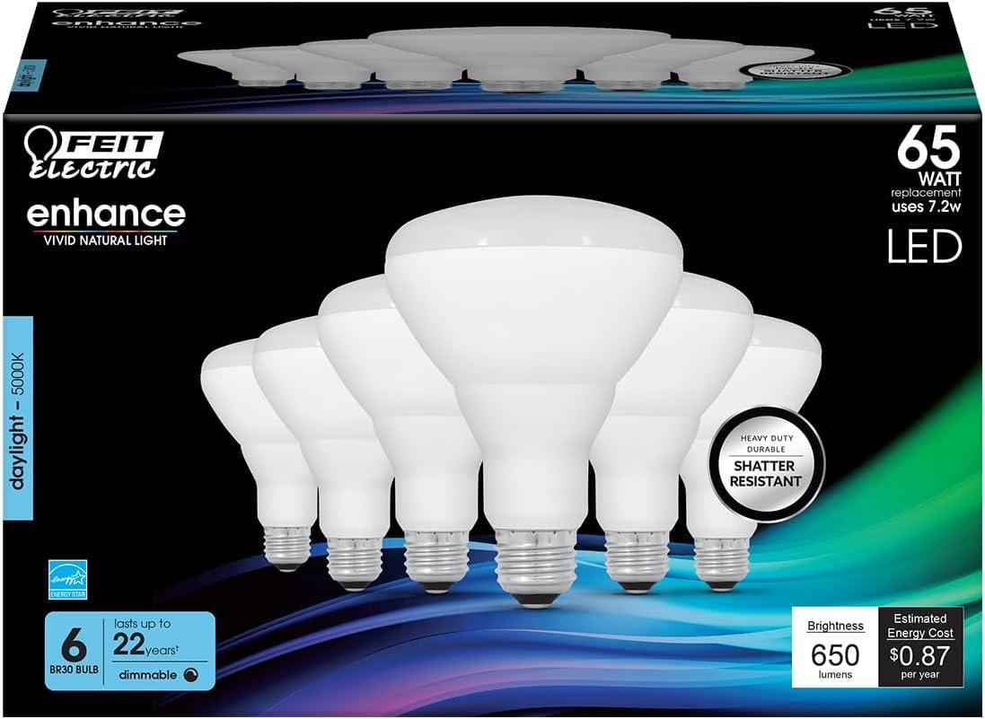 Feit Electric Enhance BR30 E26 (Medium) LED Bulb Daylight 65 Watt Equivalence 6 pk