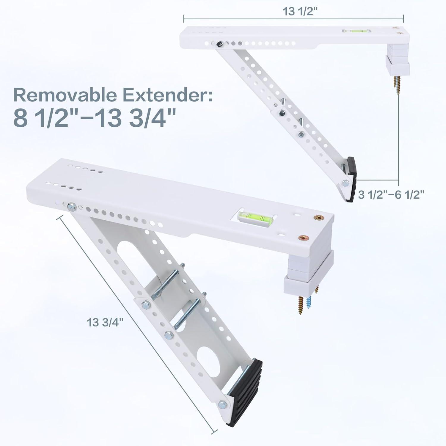 Universal White Steel Window AC Support Bracket