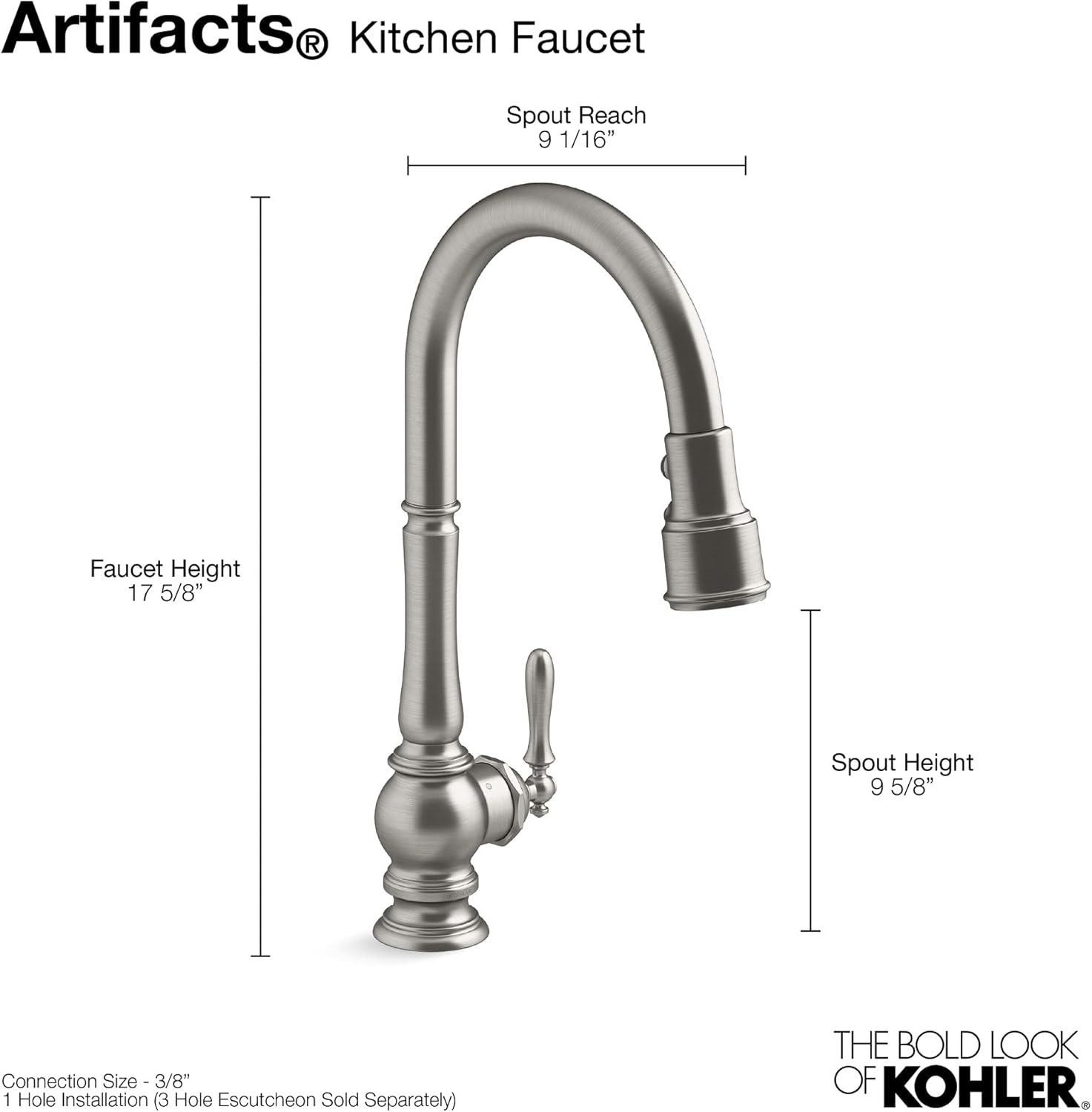 Polished Chrome Touchless Pull-Down Kitchen Faucet