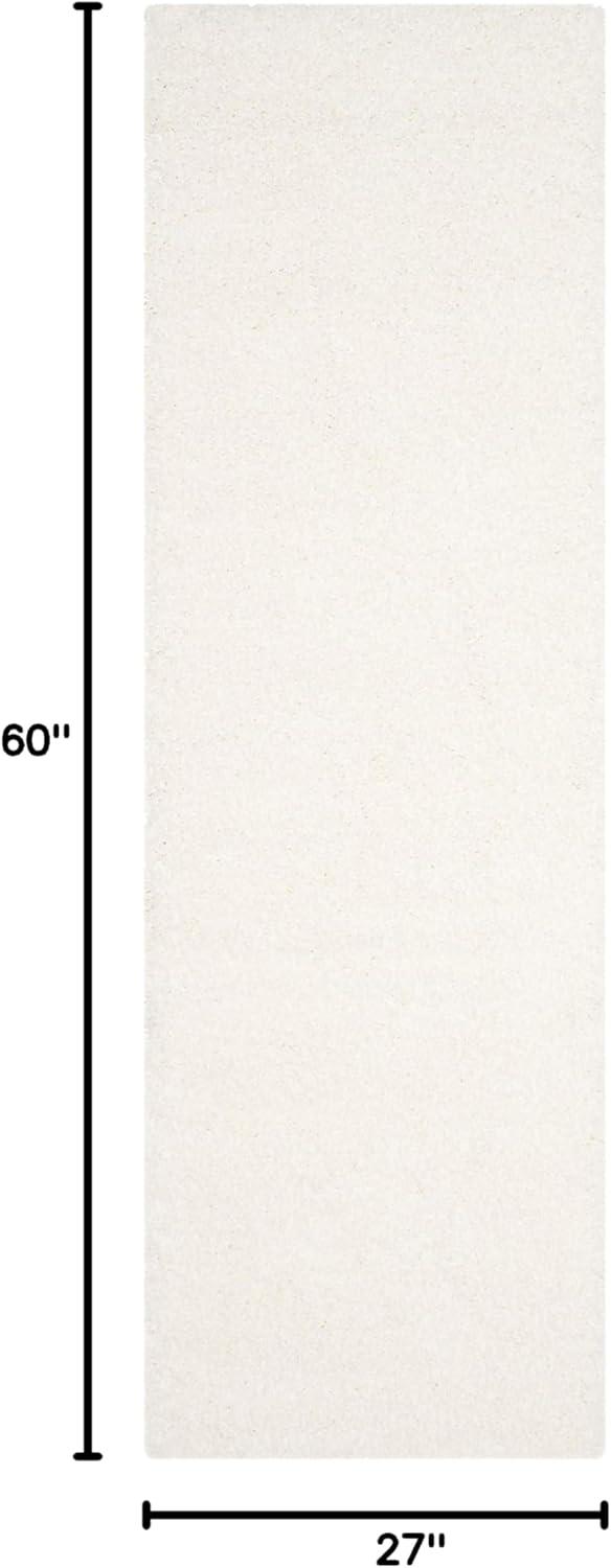Shag SG151 Power Loomed Indoor Accent Rug - White - 2'3"x5' - Safavieh.