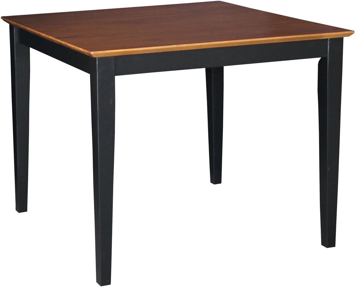 Rossville 36" Square Solid Wood Dining Table with Shaker Legs - Black Cherry