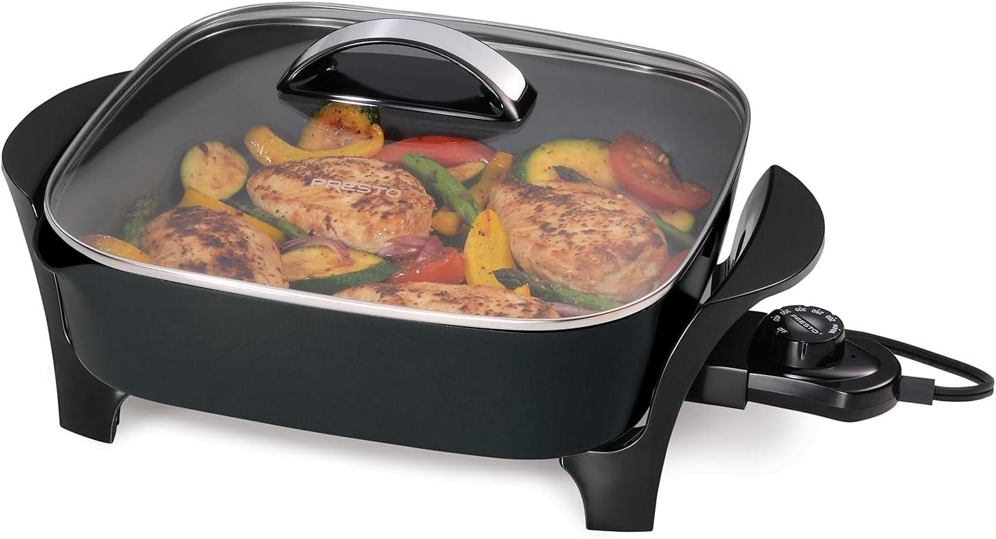 Presto Presto 12" Electric Skillet With Glass Lid