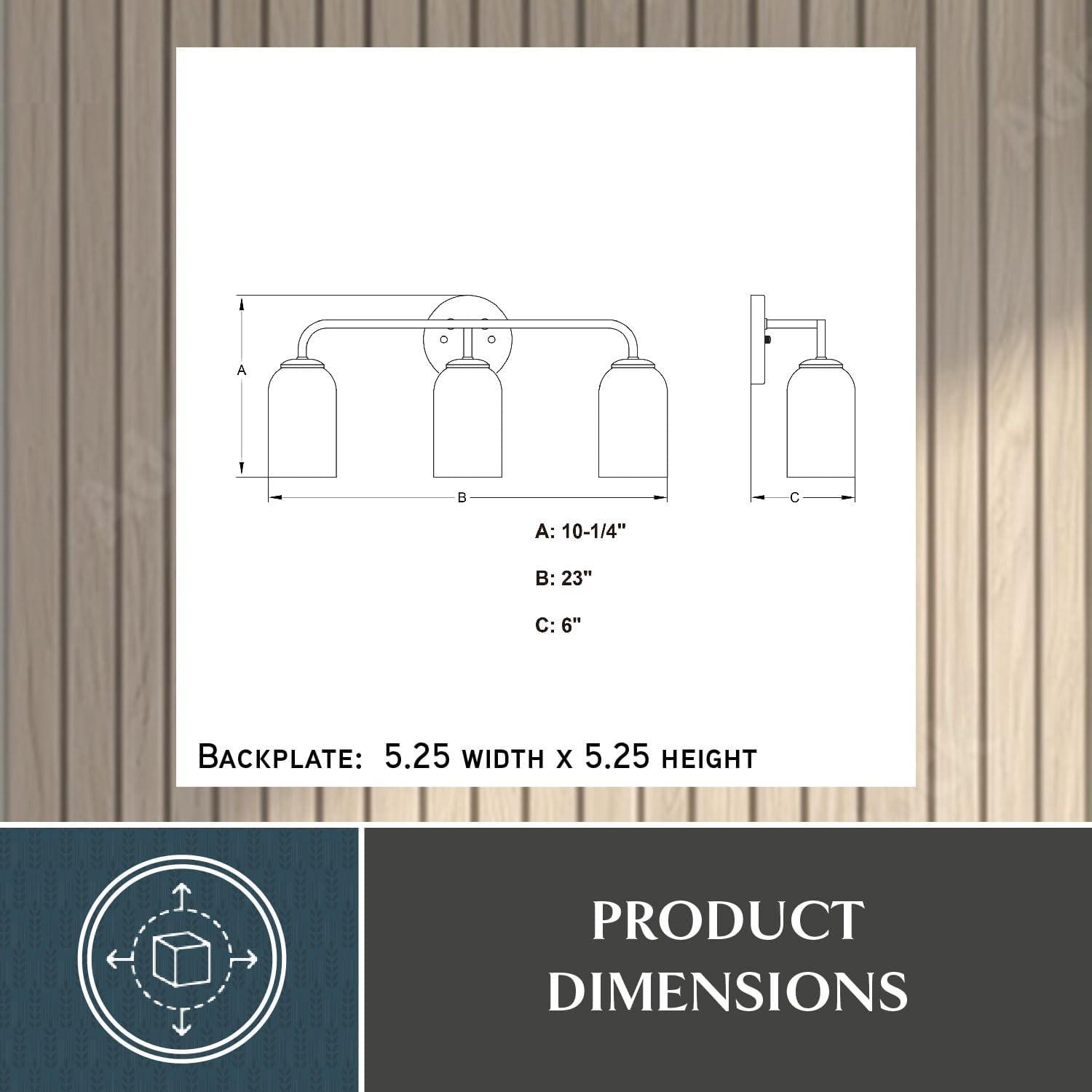Shelby 3 Light Gold Brass Transitional Bathroom Vanity Fixture White Glass