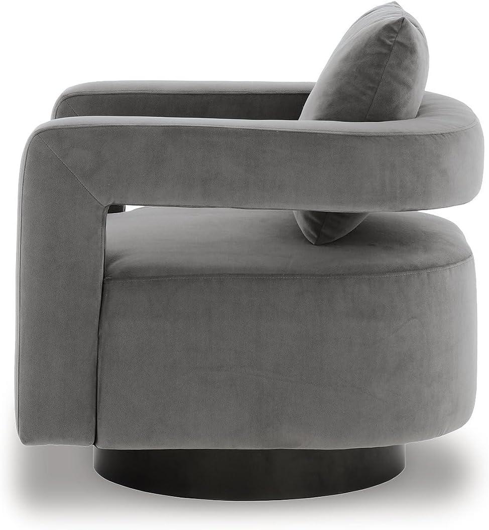 Signature Design by Ashley Contemporary Alcoma Swivel Accent Chair  Otter