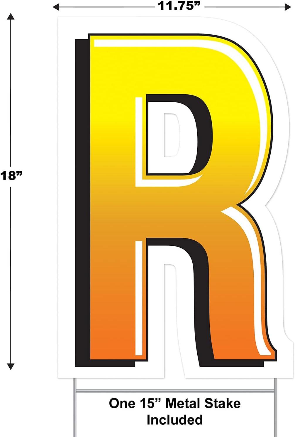 Beistle Plastic  R  Yard Sign, 18", (1/Pkg) Multicolored