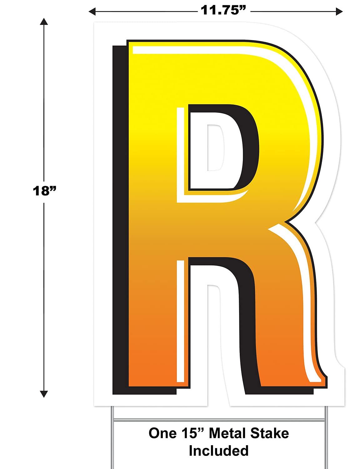 Beistle Plastic  R  Yard Sign, 18", (1/Pkg) Multicolored