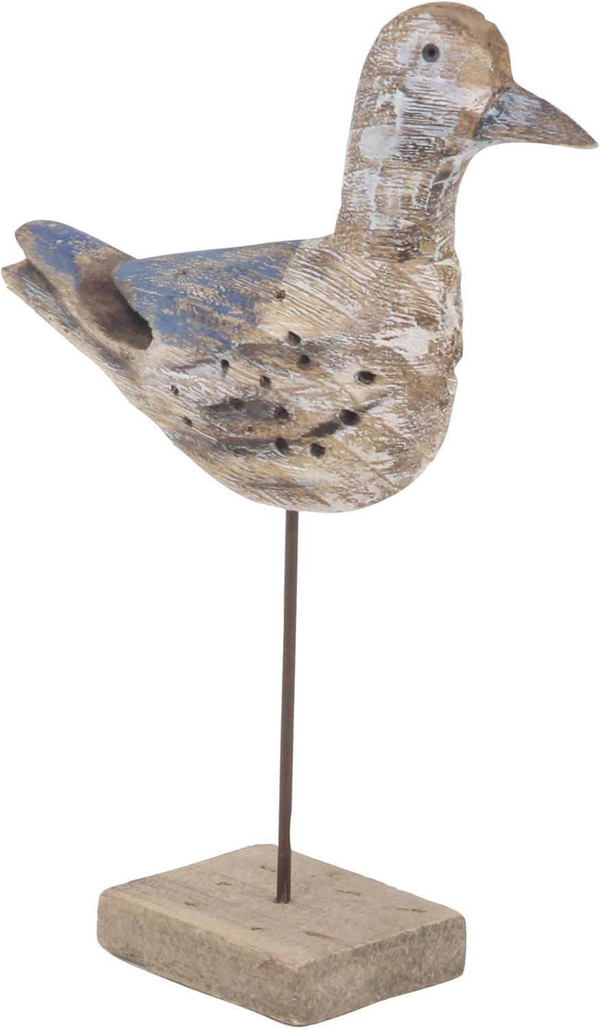 11"W, 14"H Brown Wood Bird Sculpture, by DecMode (3 Count)