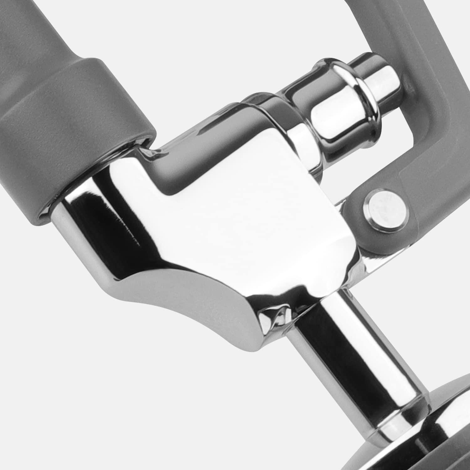 KWODE Pre-rinse Spray Valve Head for All Commercial Kitchen Sink Faucet, High Pressure Dish Sprayer Nozzle with Hand Grip Assembly Replacement Kit for Restaurant Industrial Faucets Black