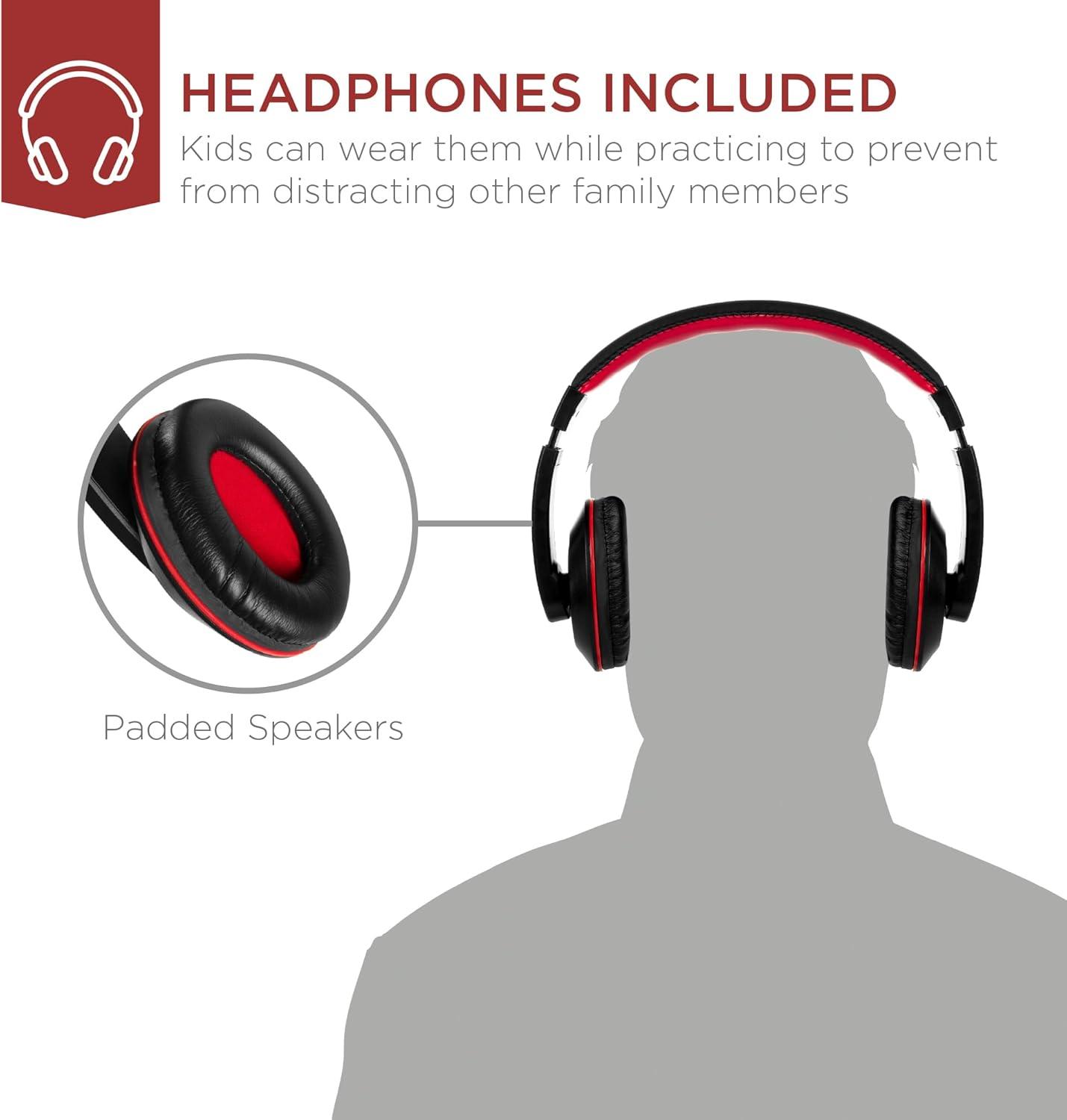 Best Choice Products 61-Key Beginners Complete Electronic Keyboard Piano Set w/ LCD Screen, Lighted Keys - Blue