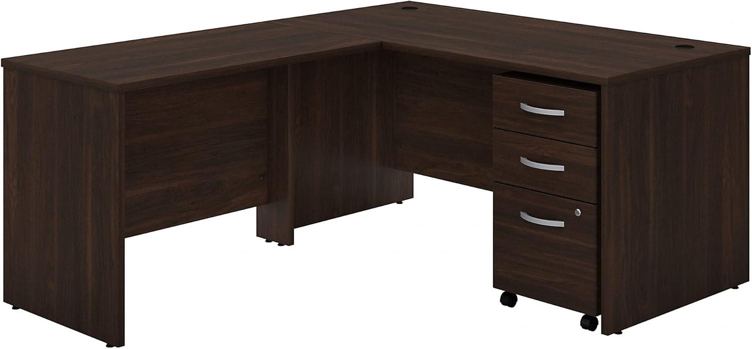 Bush Business Furniture Studio C L Shaped Desk with Mobile File Cabinet and Return