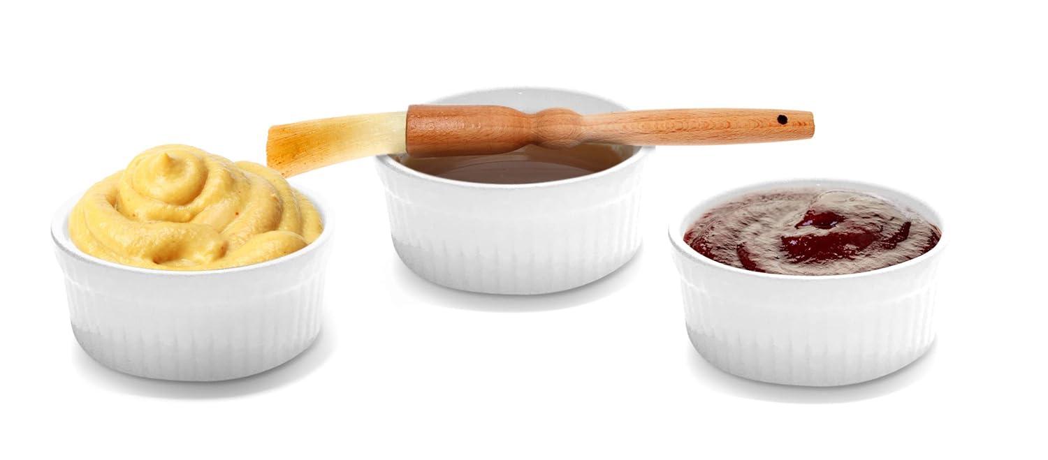 Furmaware Furmaware 3 oz White Ceramic Round Ramekins (Set of 6)