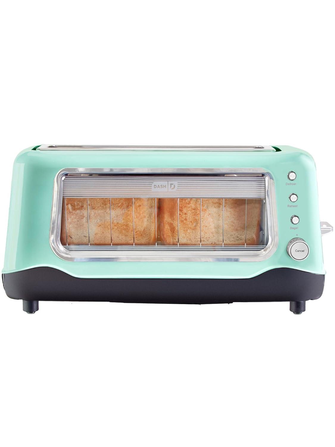 DASH Dash 2 Slice Long Slot Clear View Toaster