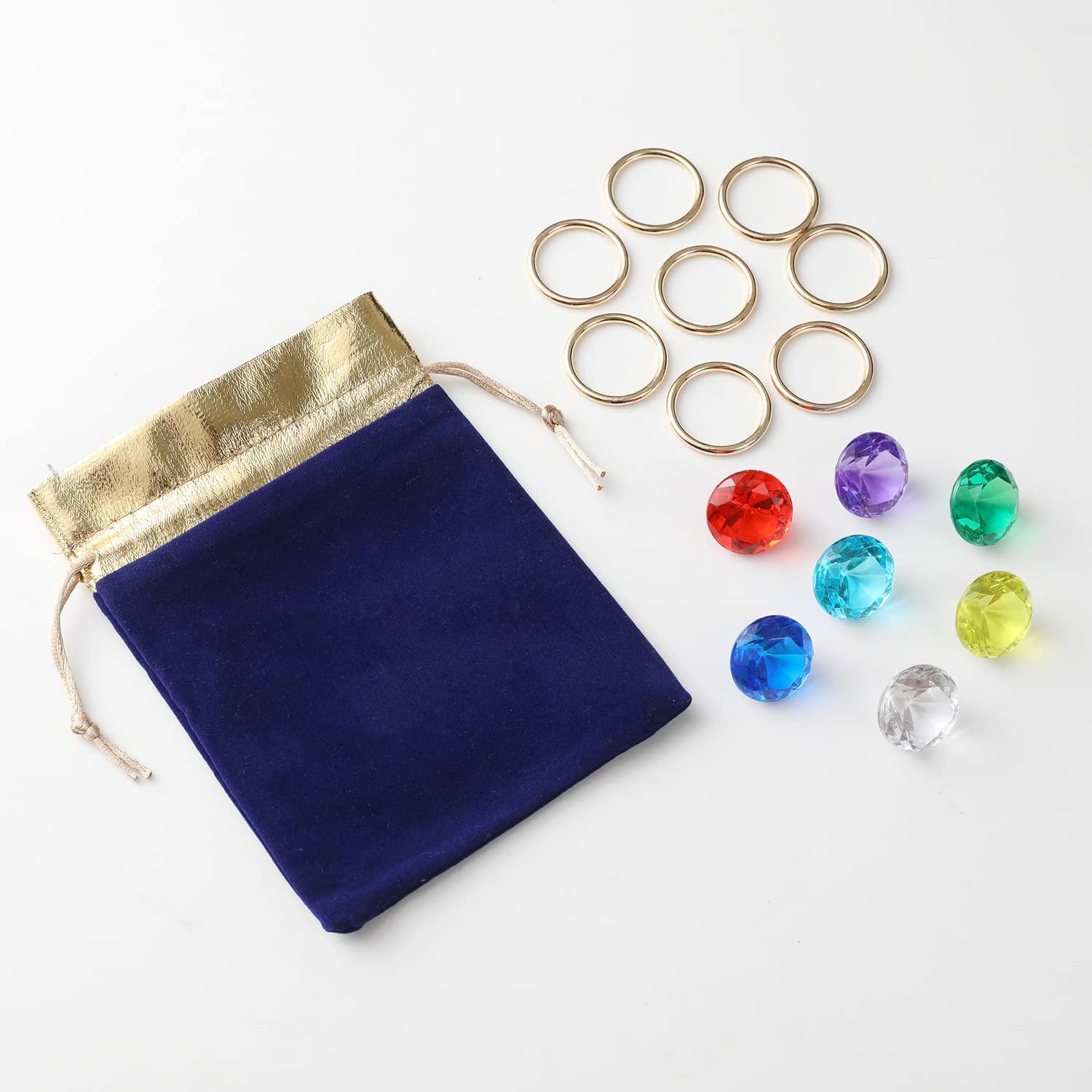 Blue Hedgehog Bag Include Acrylic Diamond Gems Gold Power Rings Birthday Party Favor Supplies Party Decoration For Kids Party.