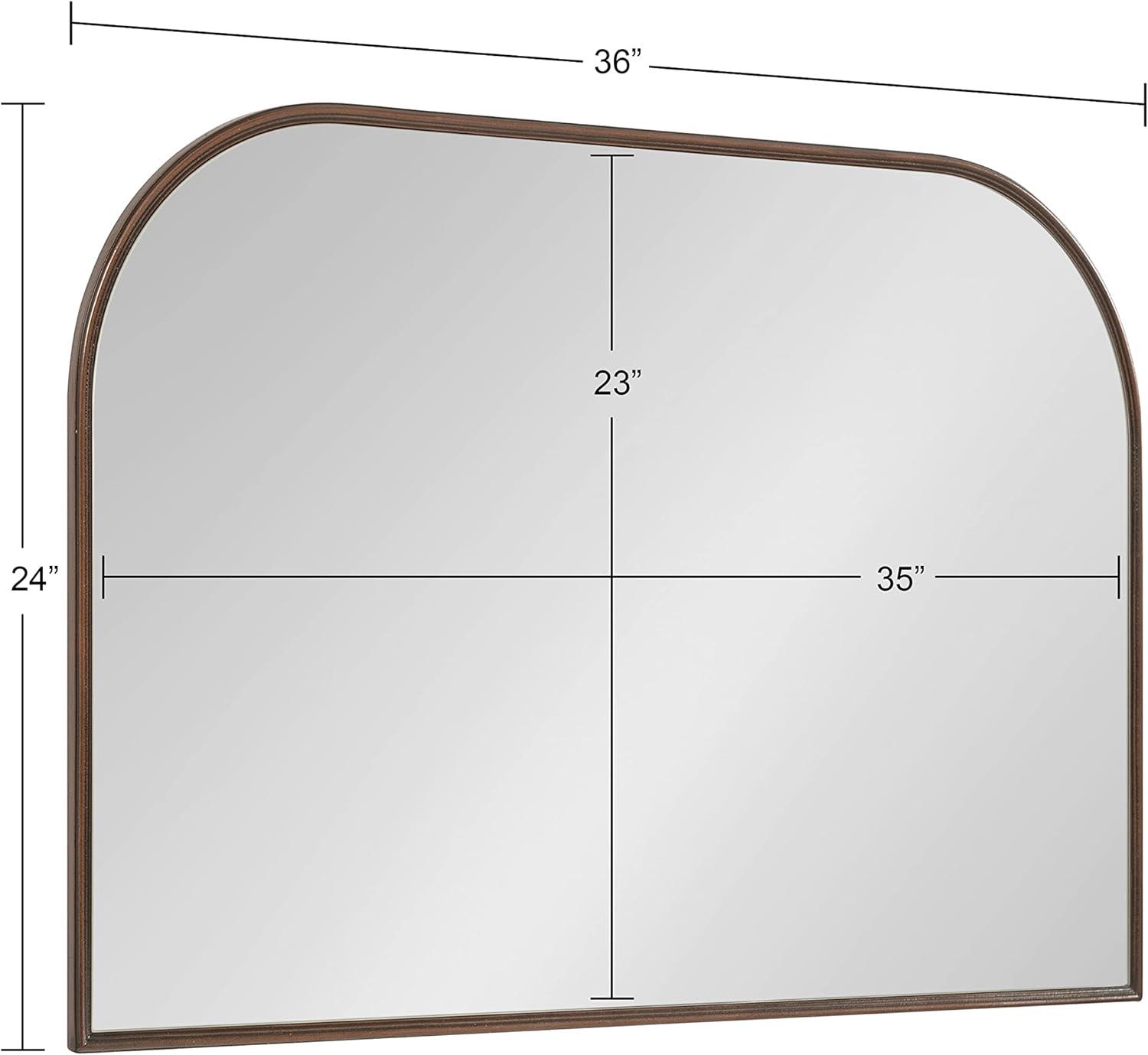 Caskill 36" x 24" Bronze Arched Wall Mirror