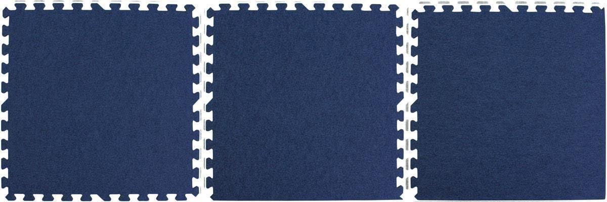Trade Show Flooring, Navy Blue Carpeted Foam Core, 10ft x 10ft, Portable (TS10NBLEC)