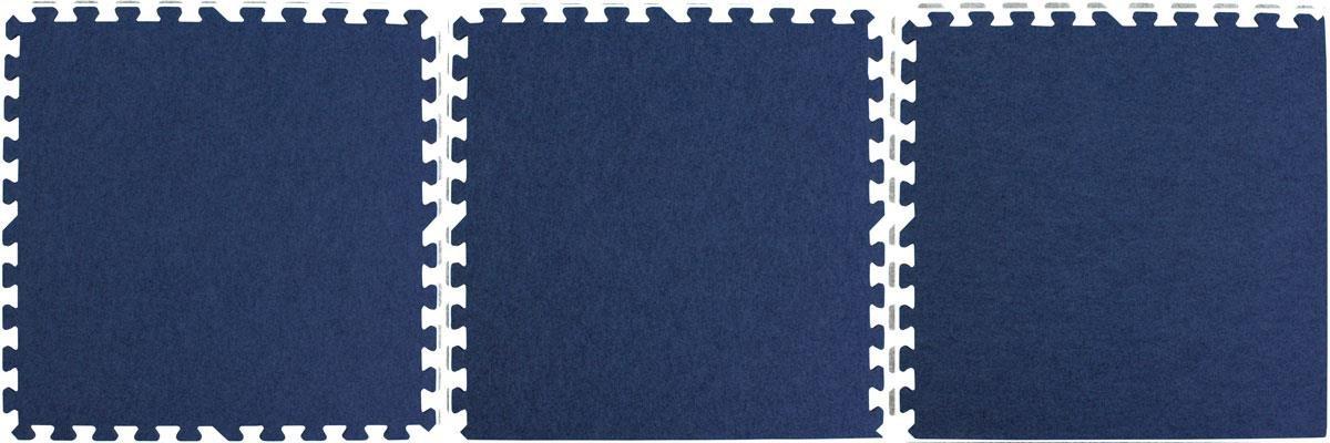 Trade Show Flooring, Navy Blue Carpeted Foam Core, 10ft x 10ft, Portable (TS10NBLEC)