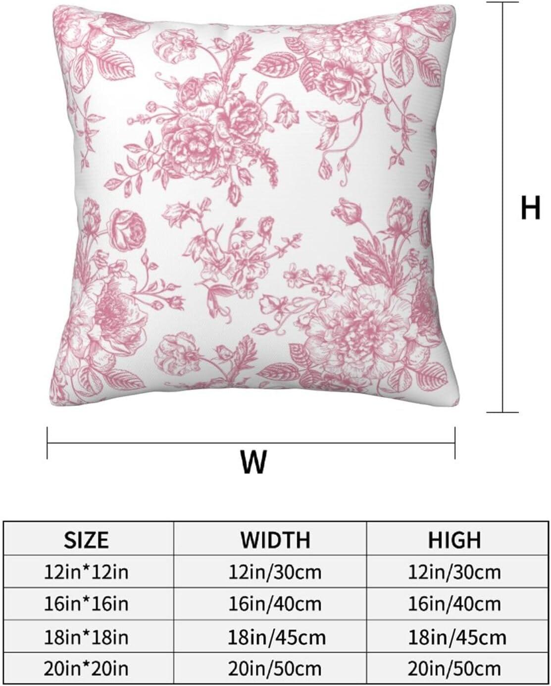 NEUTRALPOSTURE Floral Throw Pillow Covers 18X18 Inches Set Of 2, Decorative Vintage Chinoiserie Flower Pillow Case Farmhouse Cushion Covers For Sofa Bed Couch Living Room