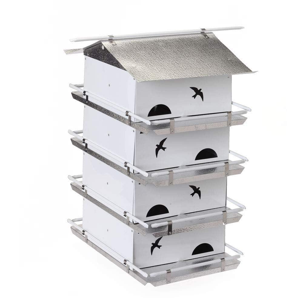 Birds Choice 20" Silver Purple Martin House Watersedge Suites: Aluminum, Weather-Resistant, Pole Mount