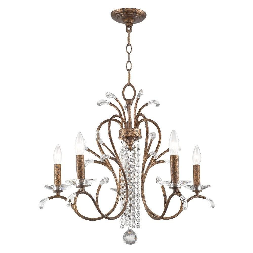 Livex Lighting 51005-91 Serafina 5-Light Chandelier, Brushed Nickel, 22