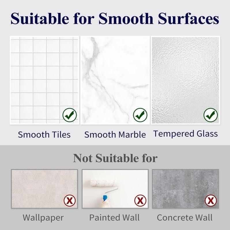 Kitsure X-Large Shower Caddy - 2 Pack Adhesive Shower Organizer, Rustproof Metal Shelves, No-Drill Bathroom Organizers and Storage, Black