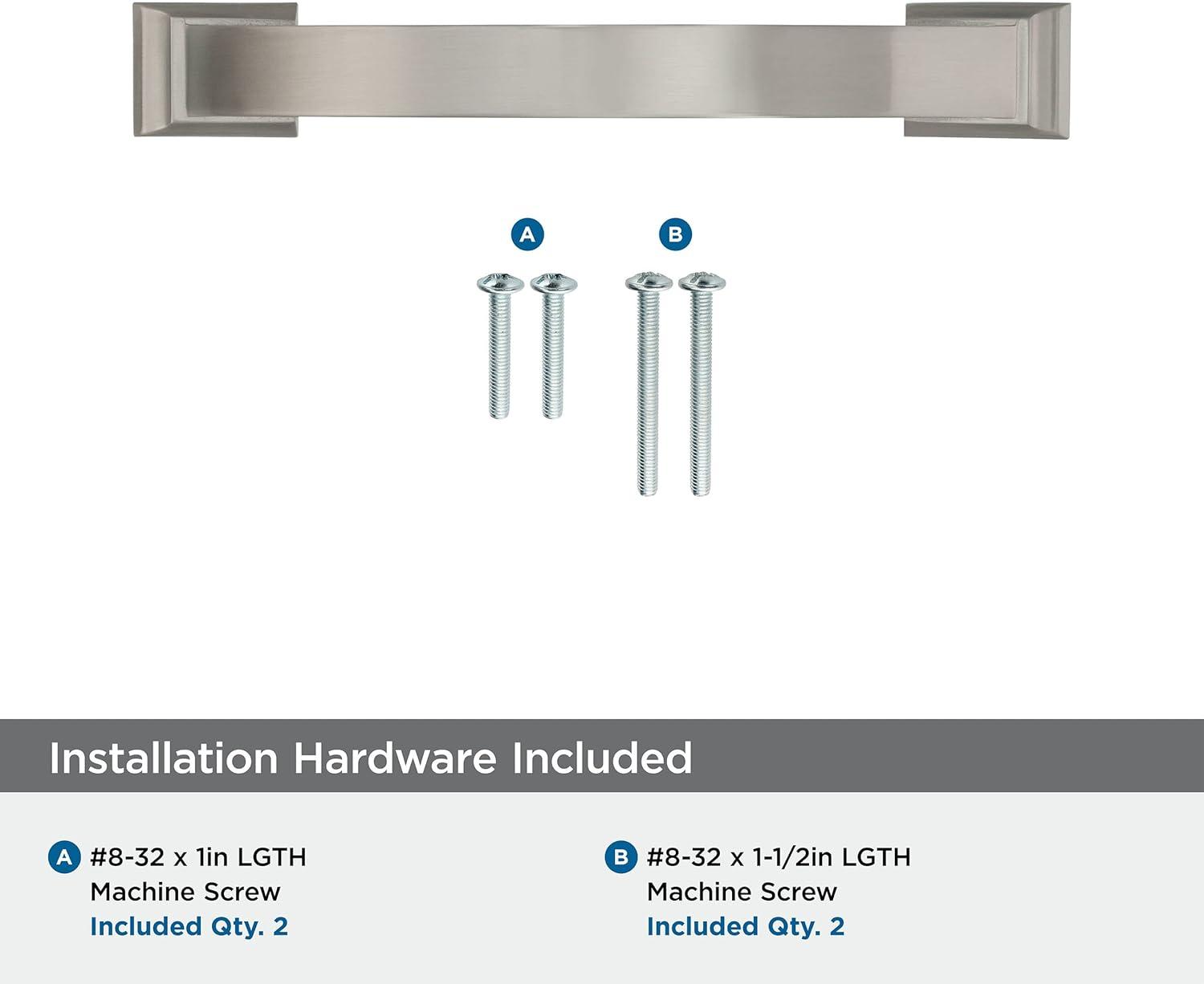 Candler Satin Nickel 5-Inch Arch Cabinet Pull with Mounting Hardware