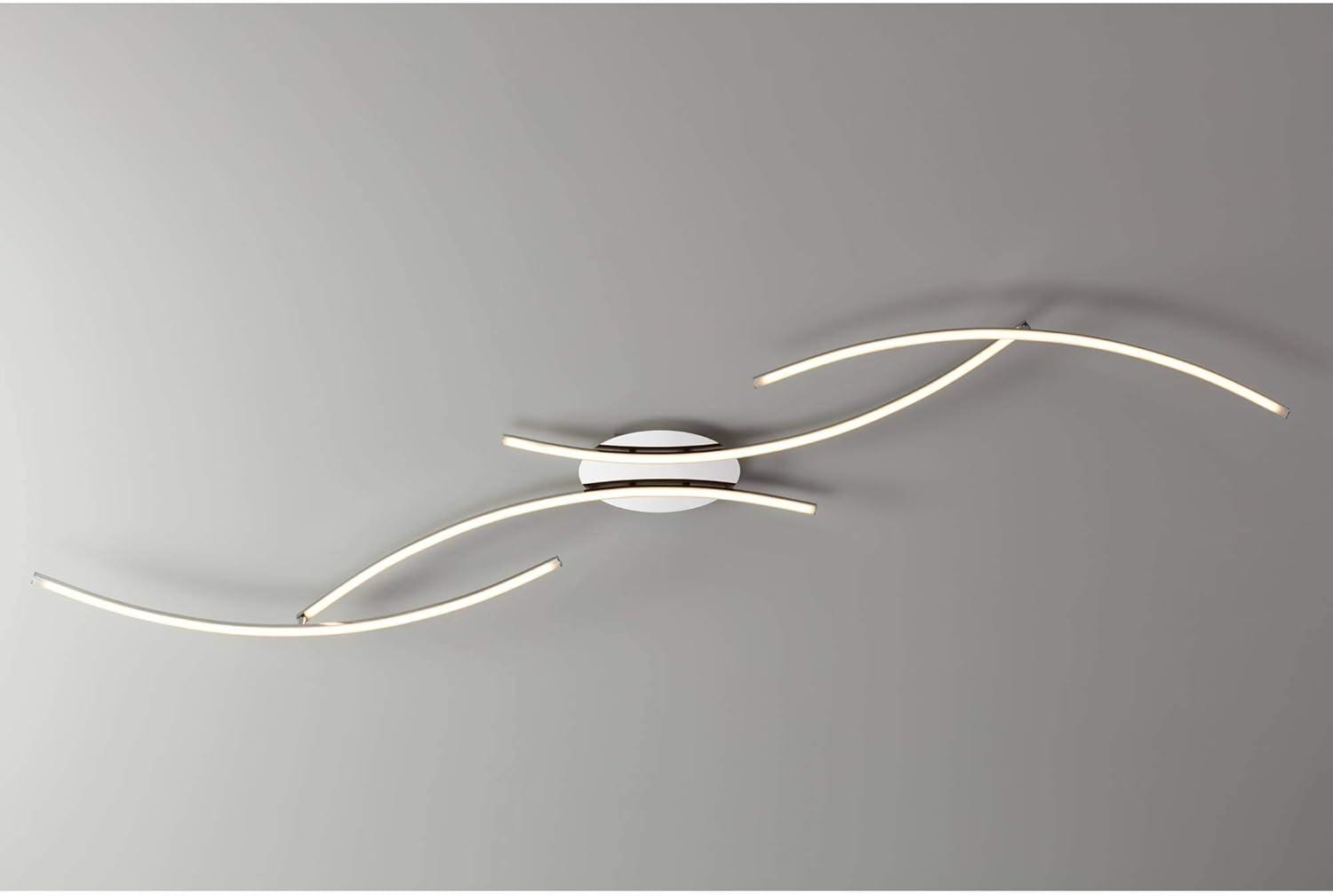 Pro Track Wilfax 4-Arm LED Ceiling Track Light Fixture Kit Adjustable Silver Chrome Finish Modern Large Kitchen Bathroom Living Room 97 1/2" Wide