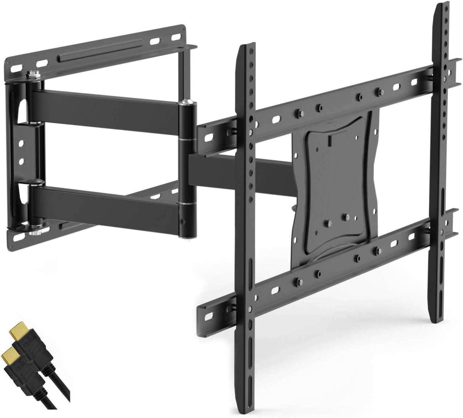 Full-Motion Black Steel Articulating Wall Mount for 19" to 84" TVs