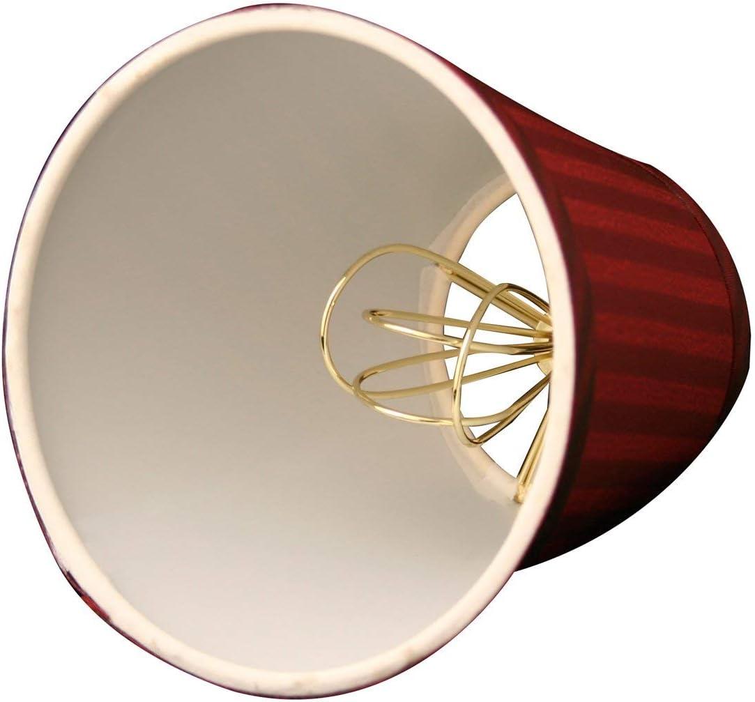 Royal Designs, Inc. Empire Chandelier Shade CS-1010-5BUR/ST-6, Burgundy Stripe, 3 x 5 x 4.5, Pack of 6