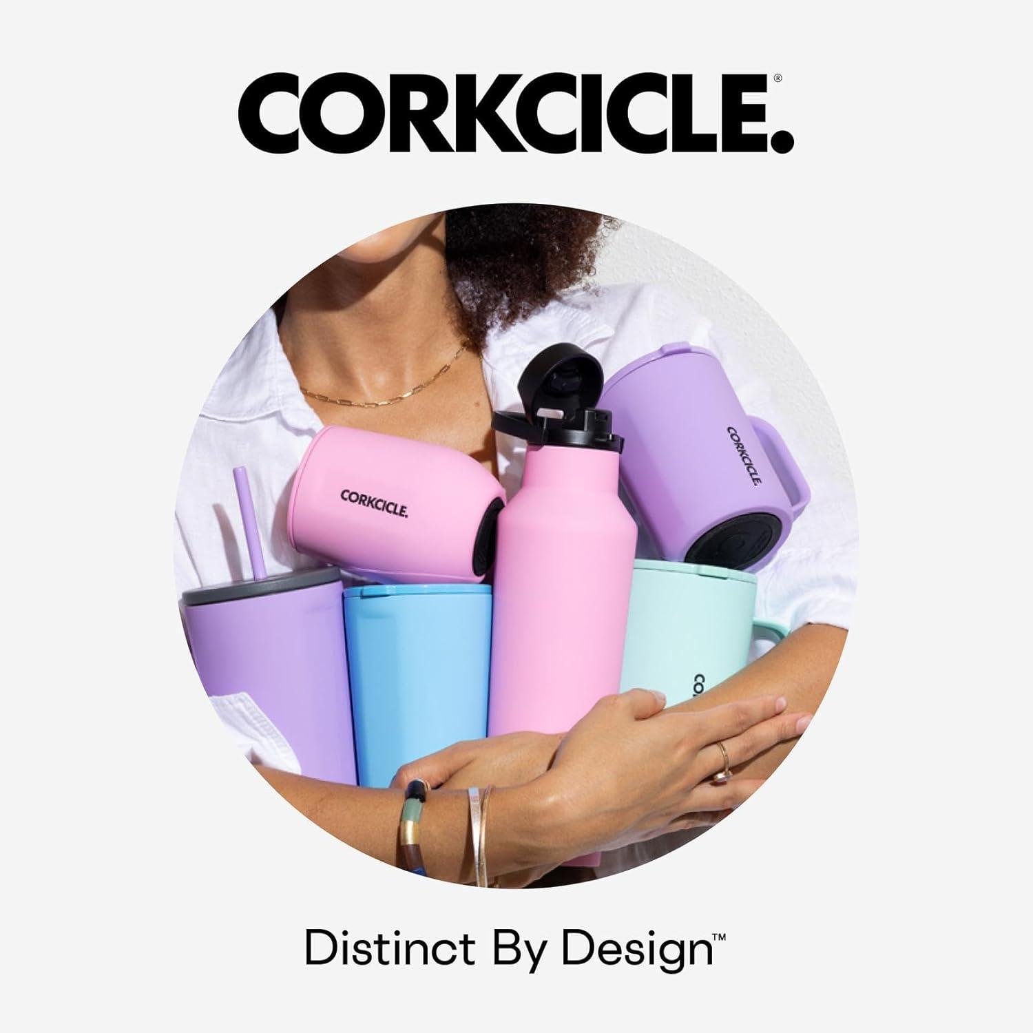 Corkcicle 17 oz Commuter Cup, Spill-Proof, Triple Insulated, Gloss White