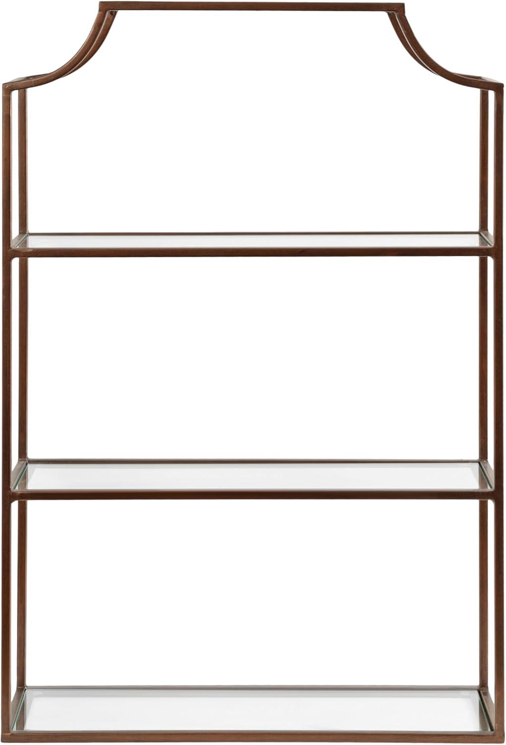 Kate & Laurel All Things Decor 21"x30" 3-Tier Ciel Wall Decorative Floating Shelves Bronze