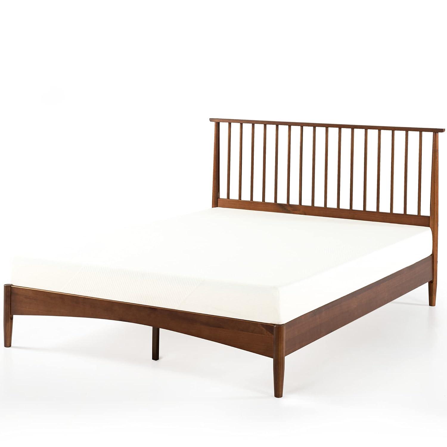 Rashay Mid-Century Modern Solid Wood Spindle Platform Bed