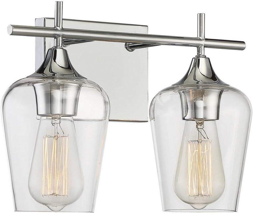 Savoy House Octave 2 - Light Vanity in Polished Chrome