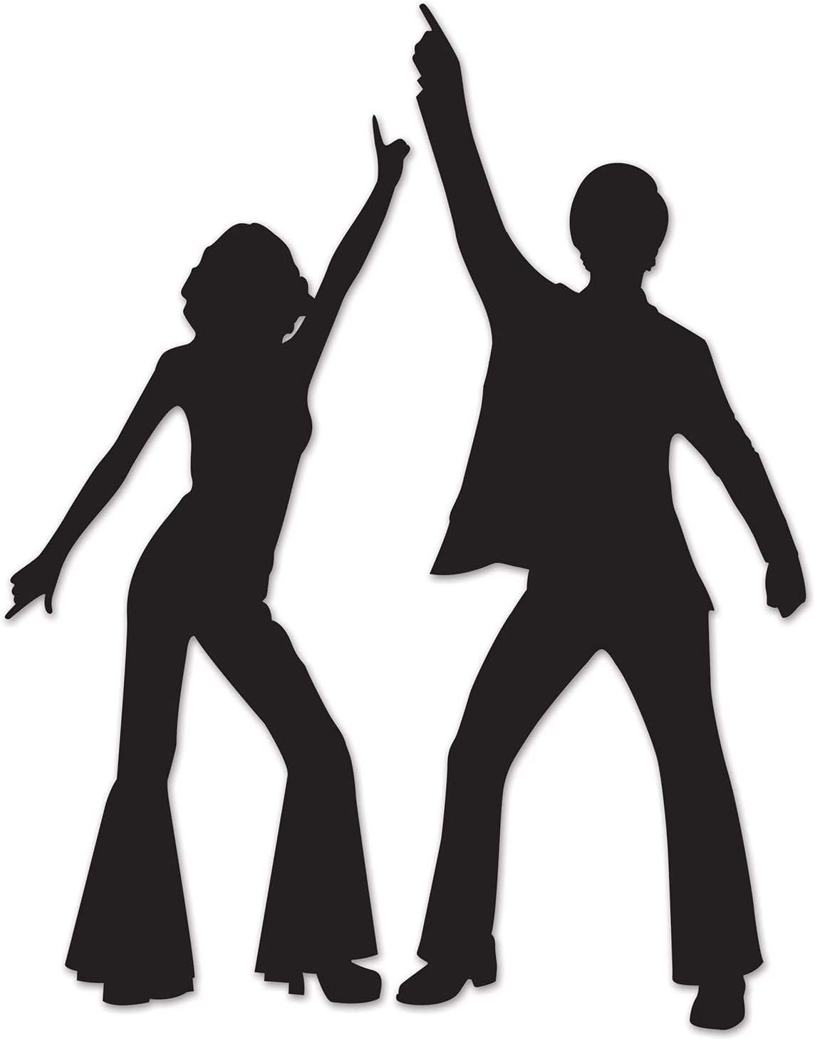 Beistle Disco Silhouettes, 32.75" & 36.5", (4/Pkg) Multicolored