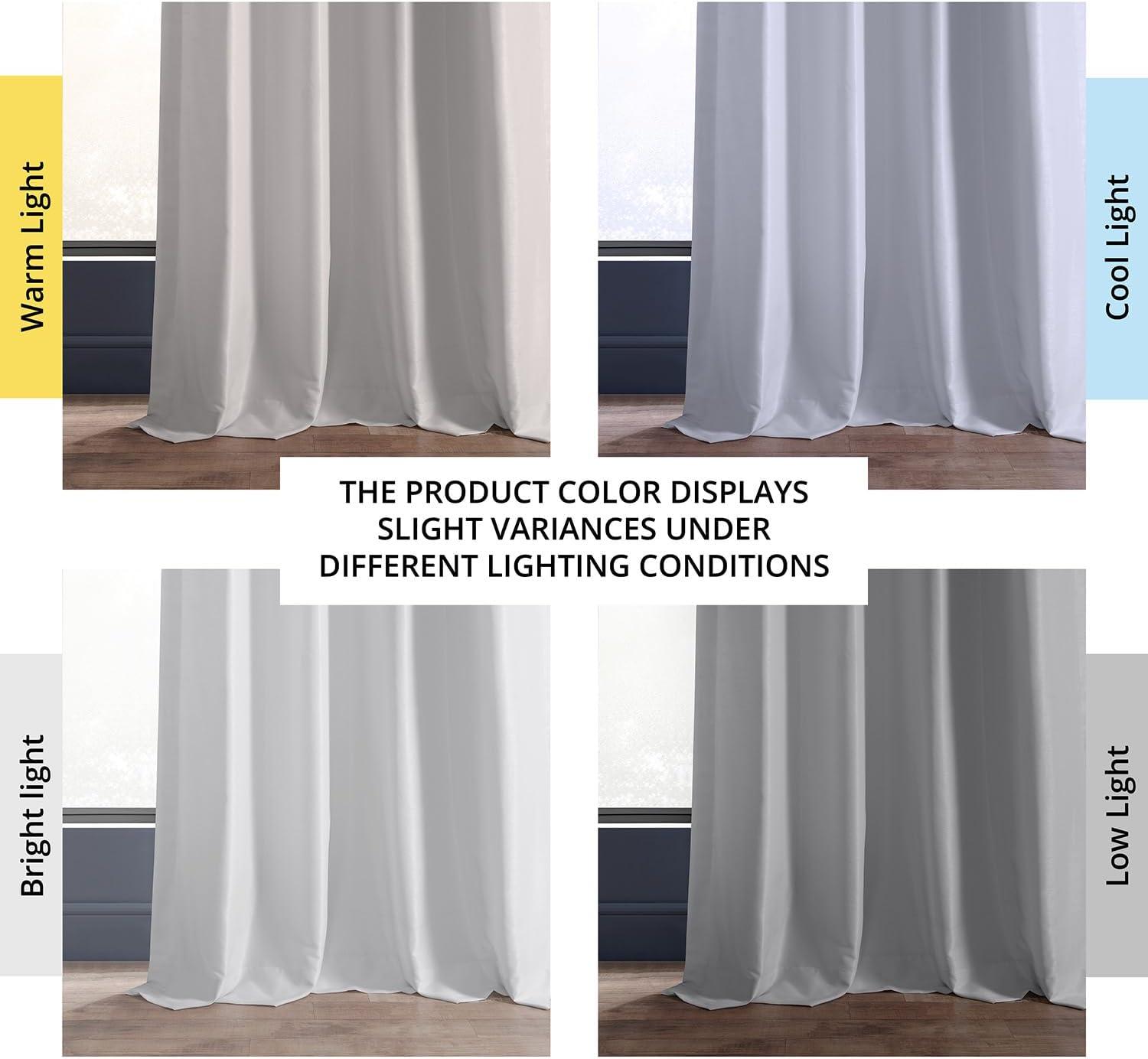 Ice Faux Silk Room-Darkening 84" Curtain Panel