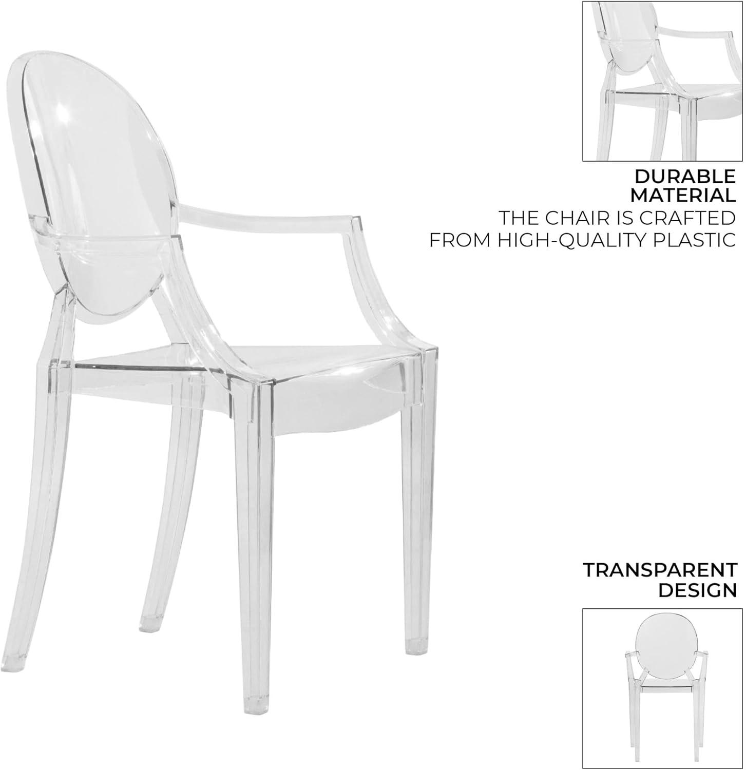 LeisureMod Carroll Modern Acrylic Dining Side Chair