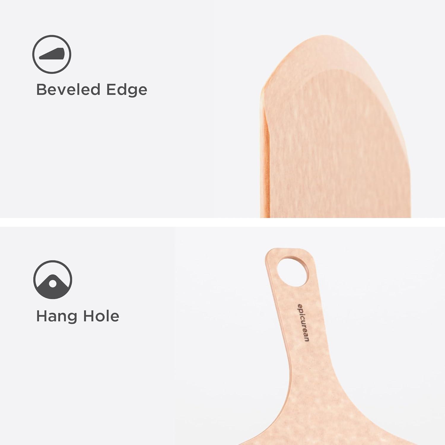 Epicurean Pizza Peel, 17-Inch by 10-Inch, Natural