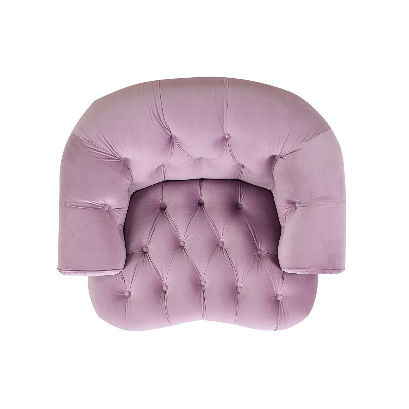 Jennifer Taylor Home La Rosa 42" Victorian Tufted Upholstered Living Room Accent Chair, Lavender