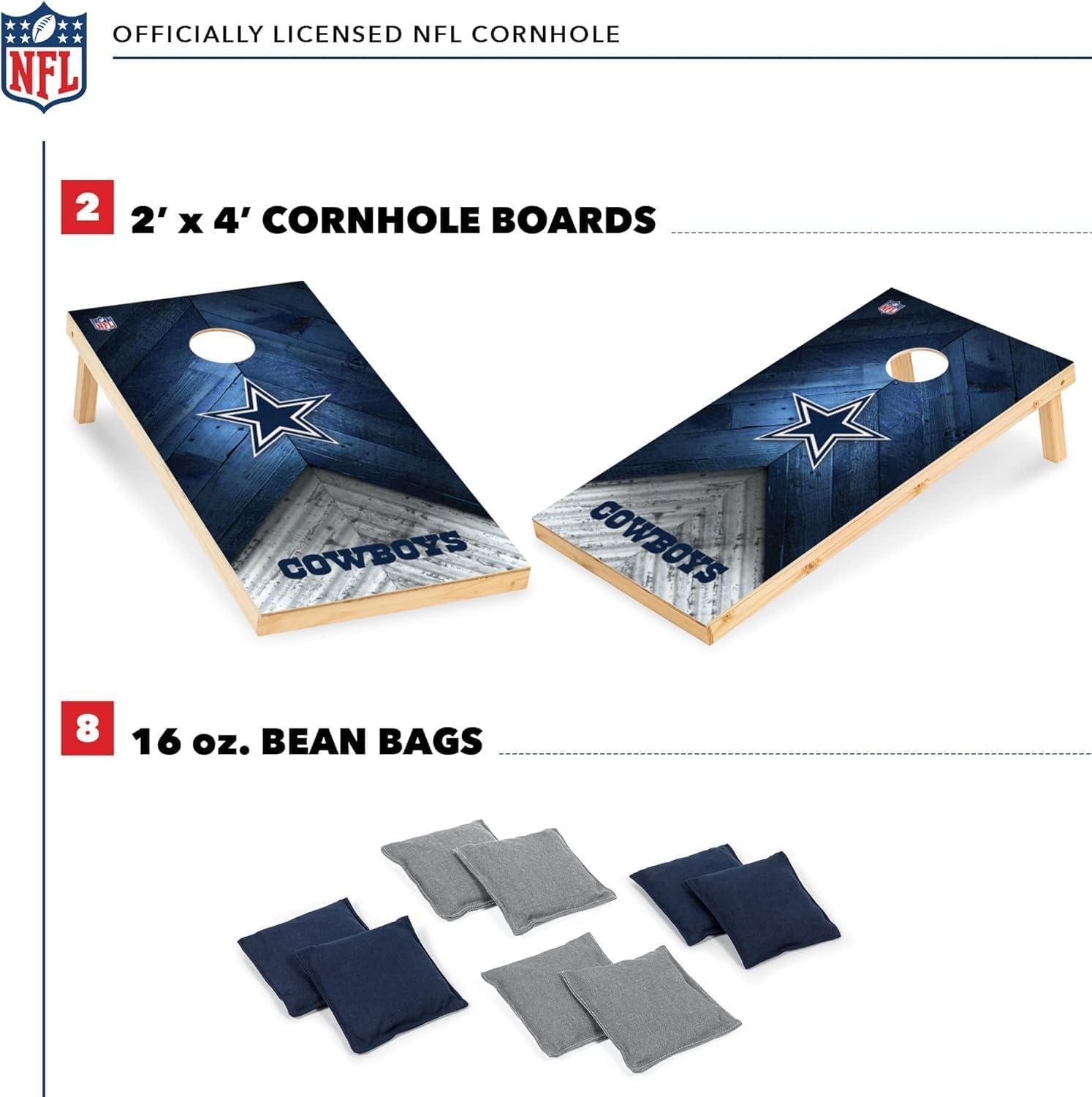 NFL Dallas Cowboys 2'x4' Wood Cornhole Set