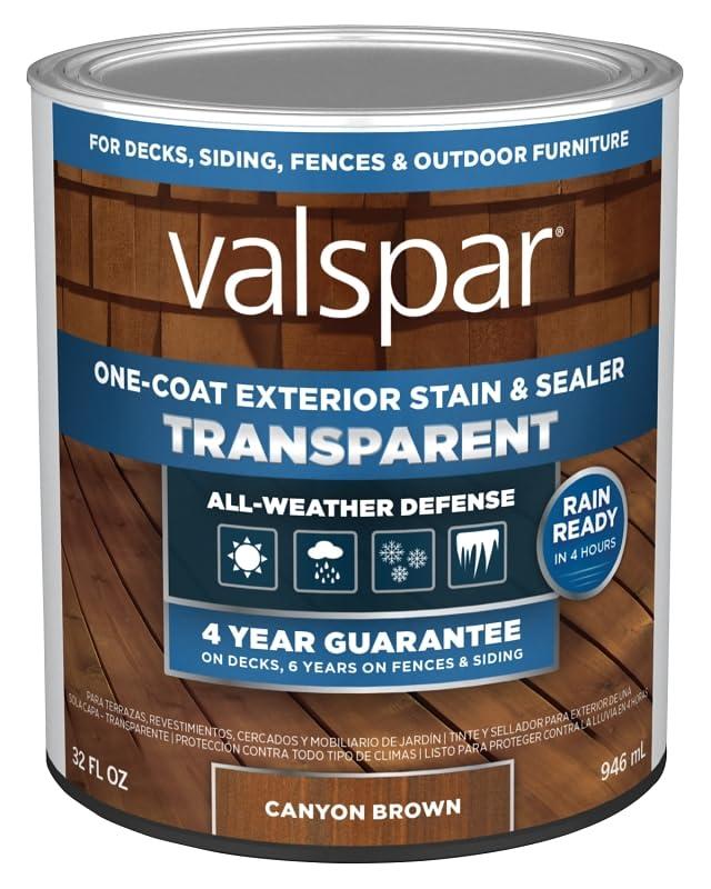 Canyon Brown Transparent One-Coat Exterior Stain & Sealer, 1-Quart