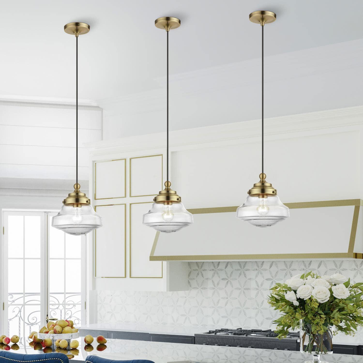 Livex Lighting Avondale 1 - Light Pendant in  Antique Brass