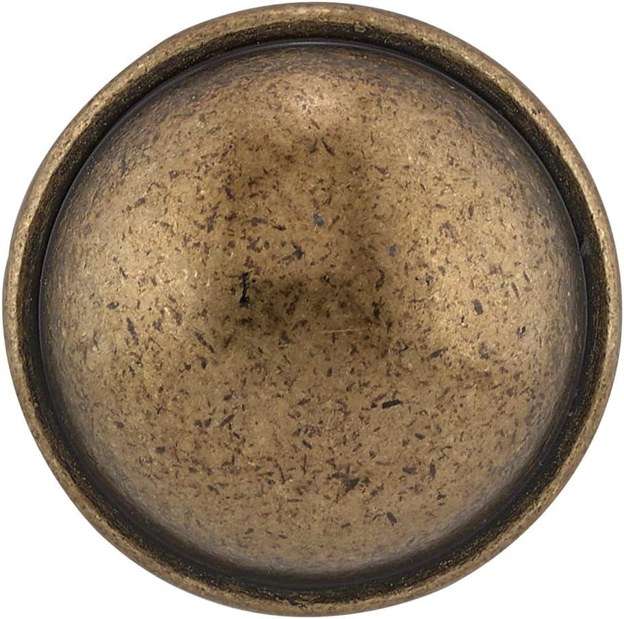 Nantes Collection Round Distressed Brass Cabinet Knob