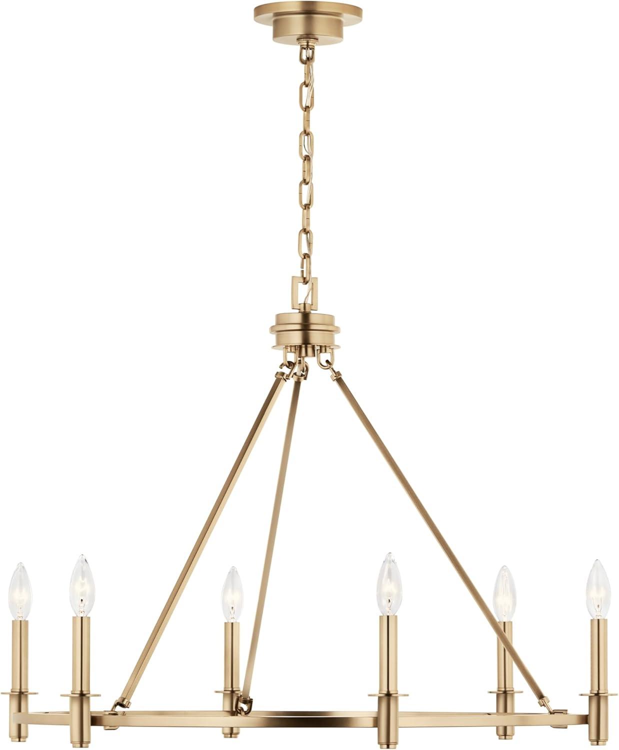 Kichler 52705 Carrick 6 Light 33" Wide Taper Candle Ring Chandelier - Bronze